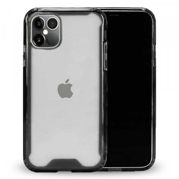 Wholesale Clear Armor Hybrid Transparent Case for iPhone 12 Pro Max 6.7 (Smoke)